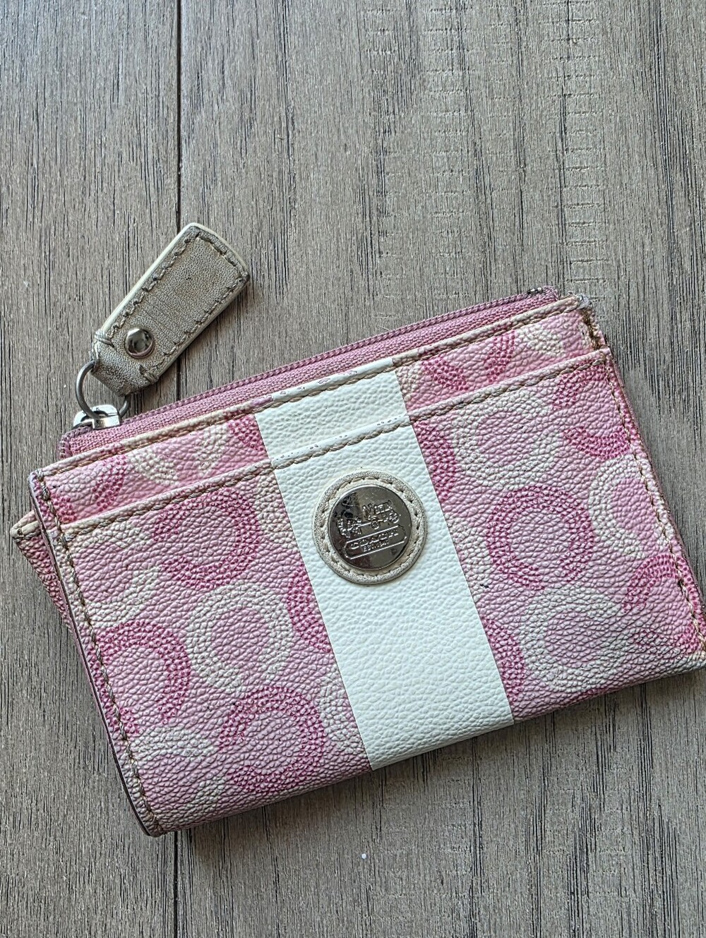 Coach Pink and White Wallet
